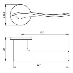 Ручка раздельная ARMADILLO AQUA URS BPVD-77 вороненый никель /40329/