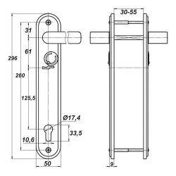 Ручка к замкам МЕТТЭМ HP 1401 (к ЗВ13.173.1.1)