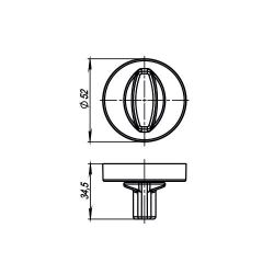 Ручка поворотная ARMADILLO WC-BOLT BK6/URB СР-8 хром /34247/