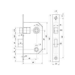 Механизм межкомнатный VETTORE 251 WC CP хром