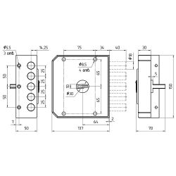 Замок накладной МЕТТЭМ ЗН4 030.1.1 левый