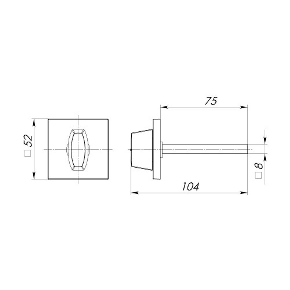 Ручка поворотная ARMADILLO BKW8/USS BPVD-77 Вороненый никель /43257/