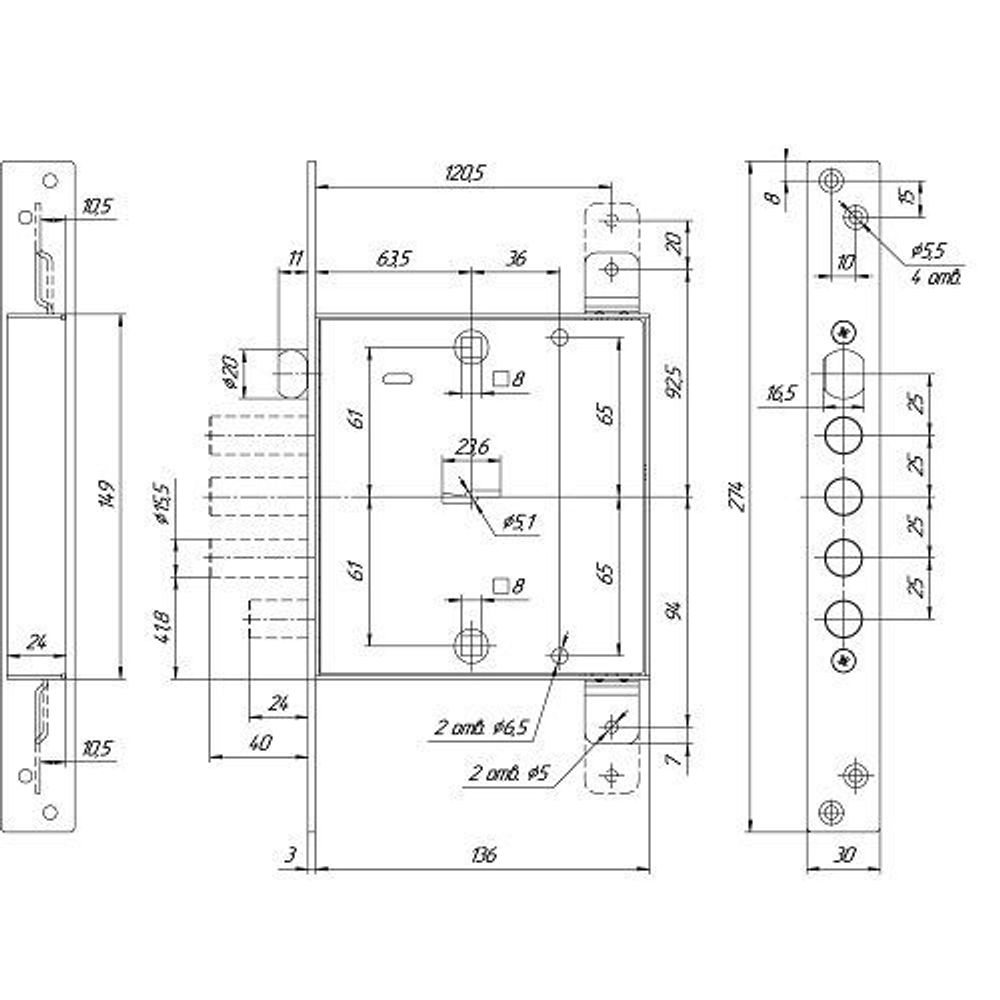 Замок врезной МЕТТЭМ ЗВ9 144.1.1 /39089/