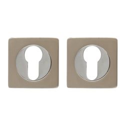 Накладка под цилиндр BASARA ET 0601 SN/CP мат.никель/хром