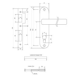 Замок врезной AVERS 1223/60 AC медь