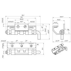 Петля потайная EZ 004