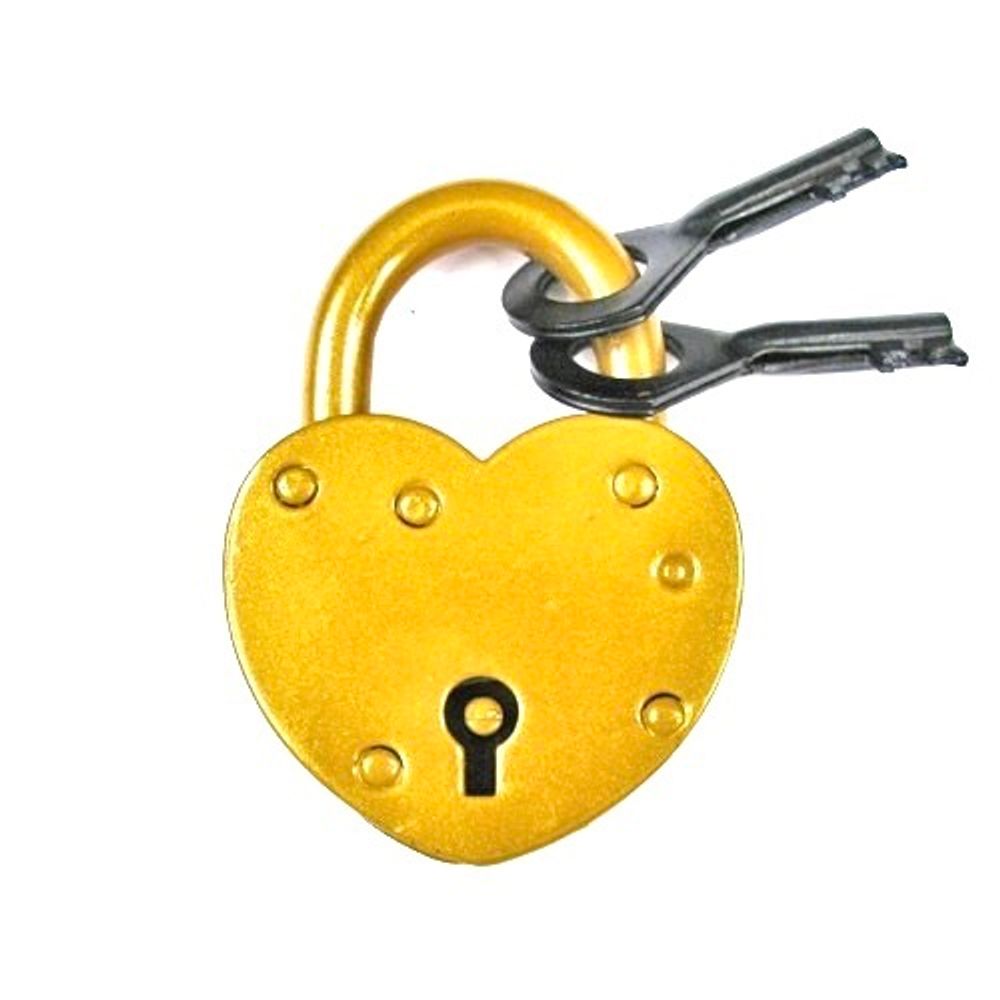 Замок навесной ЗВС-2 "сердечко" золото