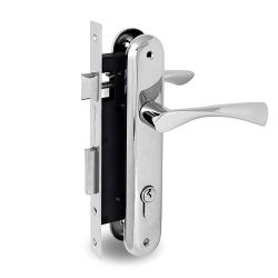 Замок врезной с ручками PALLADIUM ЗВ-AL 1853 CP хром