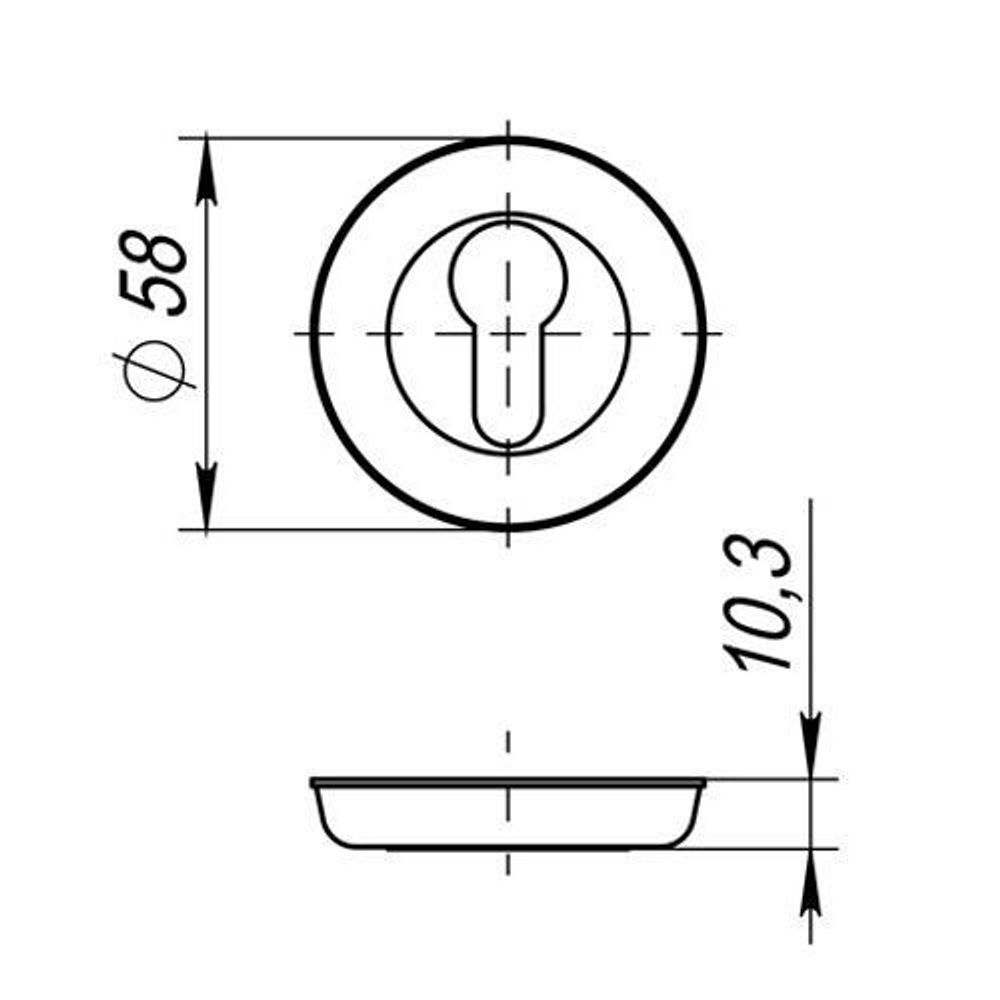 Накладка под цилиндр FUARO ET SM GOLD-24 золото 24К /29587/