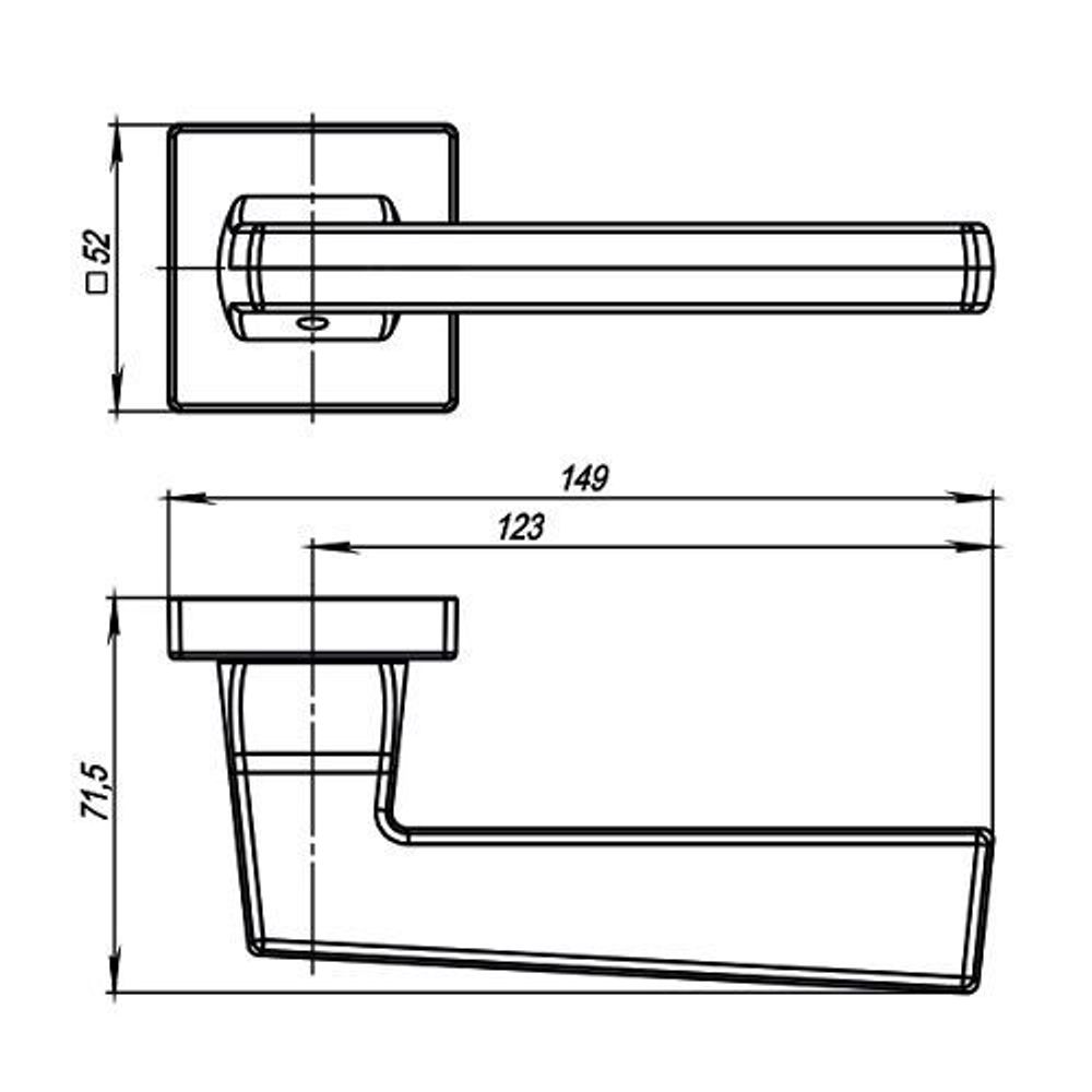 Ручка раздельная ARMADILLO GROOVE USQ5 чертеж