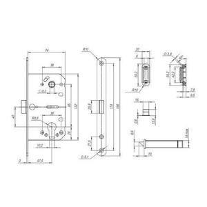 Замок магнитный PUNTO ML85-50 BL черный /43059/