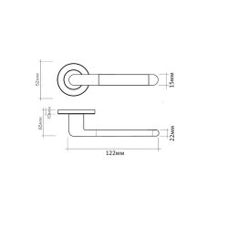 Ручка раздельная VETTORE R07.055 AB бронза