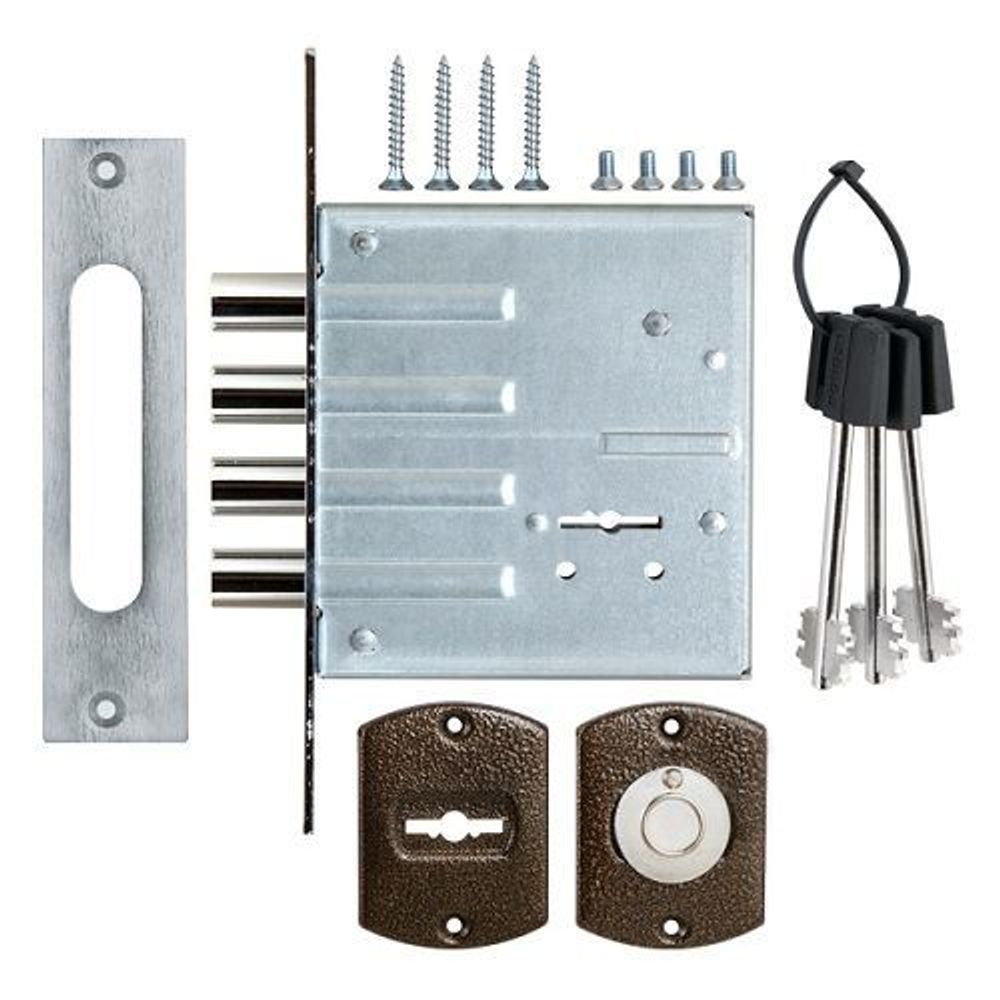 Замок врезной ПРОСАМ 81300 ЗВ8-8М/13 (4риг) планка