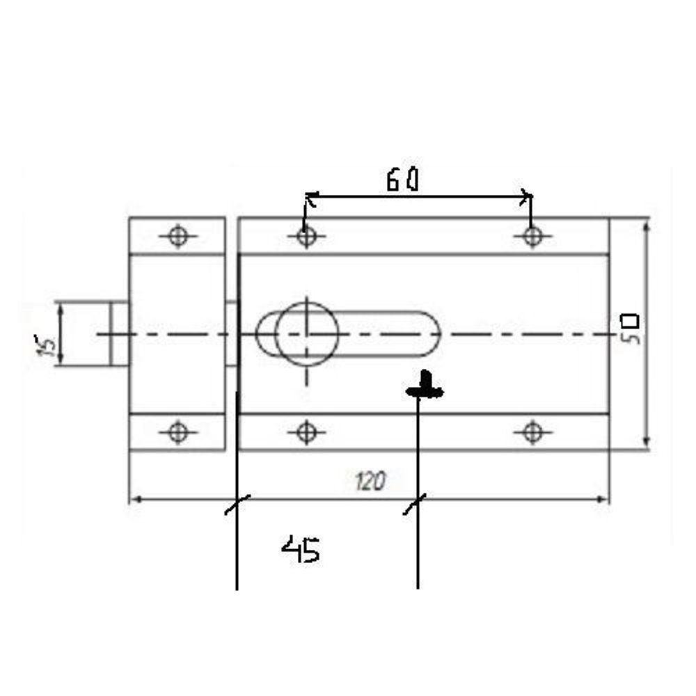 Замок накладной ЗРН-5С40 АВЕРС