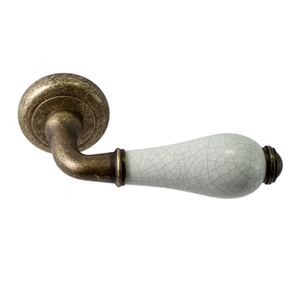 Ручка дверная PALLINI "Париж" PAL-Z13 MOB/L (состаренная бронза/шампань керамика)