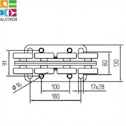 Опора роликовая (полимерные ролики). Для ворот до 500 кг. Light SGN.02.100