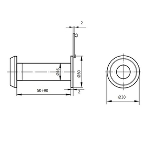 Глазок дверной APECS 6016/50-90 CR хром