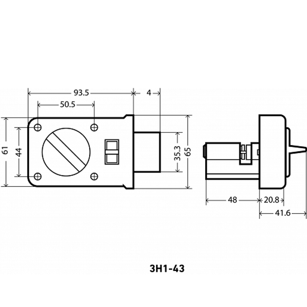 Замок накладной АЛЛЮР ЗН1-43   (ЧАЗ ЗН1-2)