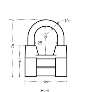Замок навесной АЛЛЮР ВС2-4С d10mm