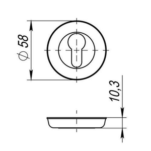 Накладка под цилиндр FUARO ET SM GOLD-24 золото 24К /29587/
