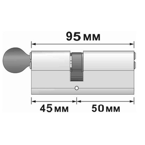 Цилиндровый механизм с вертушкой APECS SM-95 (45C/50)-C NI никель