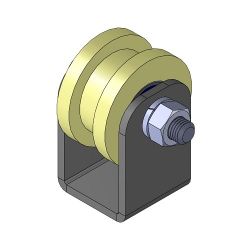 Ролик капролон d-40 под трубу на платформе