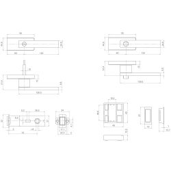 Комплект ручек с запиранием ARMADILLO SWD.Scope LWC BL-24 черный /58045/