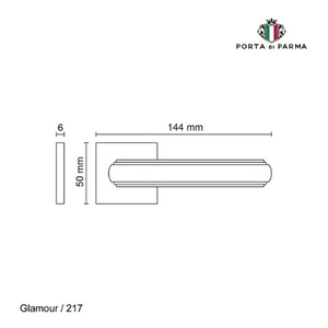 Ручка раздельная PORTA DI PARMA Glamour SG мат. золото