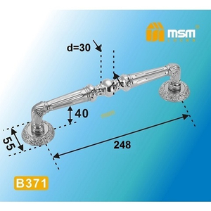Ручка-скоба MSM B371 PB/SB золото/мат.золото