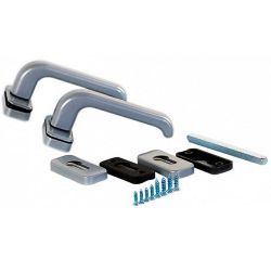 Нажимной гарнитур раздельный Elementis + 2 накладки на цилиндр серый