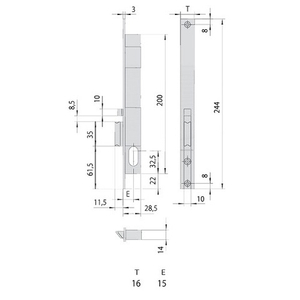Замок врезной электромеханический CISA 14020.15.2