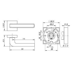 Ручка раздельная FUARO NEO DM SN/CP-3 мат.никель/хром /33165/
