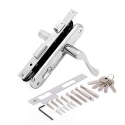 Замок врезной с ручками PALLADIUM ЗВ-AL 1708 CP хром