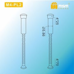 Стяжка для ручек на планке MSM M4-PL2 AB бронза (1 шт)