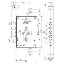 Корпус врезного замка MOTTURA 85.971 S (левый) /8628/