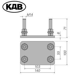 Регулировочная подставка под роликовые каретки КДВ 450 кг (2шт)