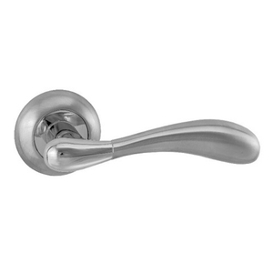 Ручка дверная RENZ 89-08 SC/CP "Розаро" (хром матовый/хром блестящий)