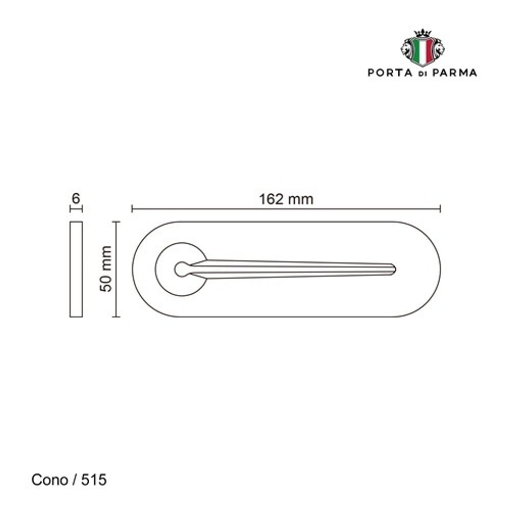 Ручка на планке PORTA DI PARMA Cono PVD золото