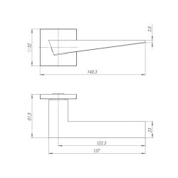 Ручка раздельная AJAX TRIO JS SN-3 мат.никель /48219/