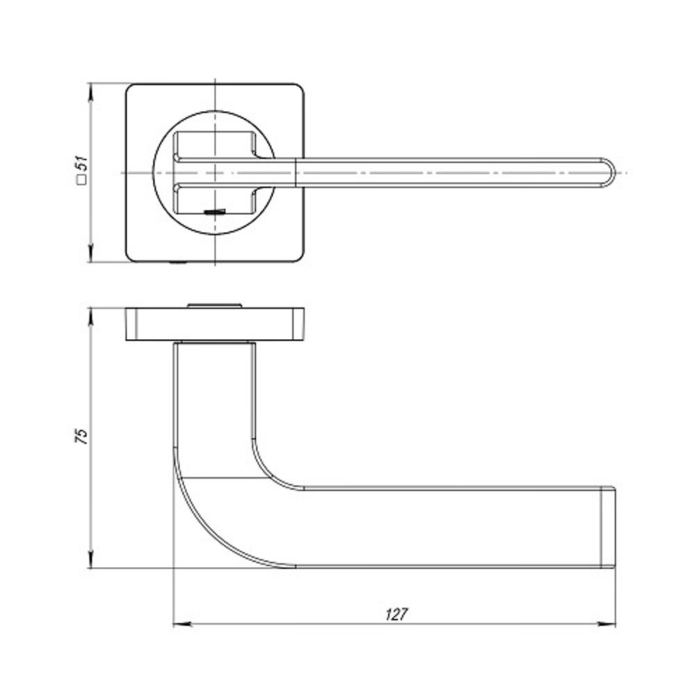 Ручка раздельная AJAX SPLINE JK CP-8 хром /44343/