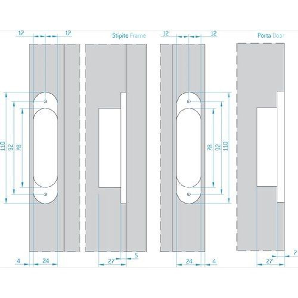 Петля дверная универсальная скрытой установки ANSELMI №505 никель (1 шт)