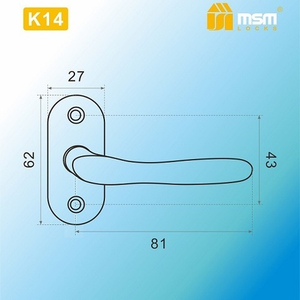 Оконная ручка MSM K14 SB мат.золото