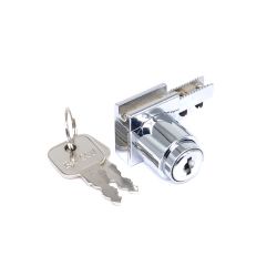 Замок мебельный 601 кнопка для раздвижных витрин (2 винта)