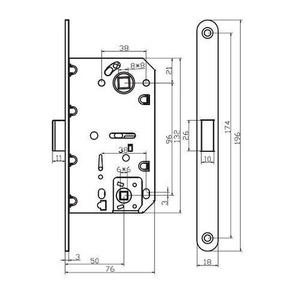 Защелка магнитная RENZ INLBM 5096 MSN никель супер матовый