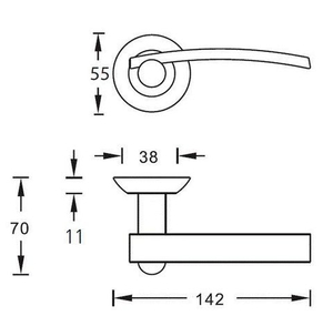 Ручка дверная ARCHIE S010 L22 (золото)