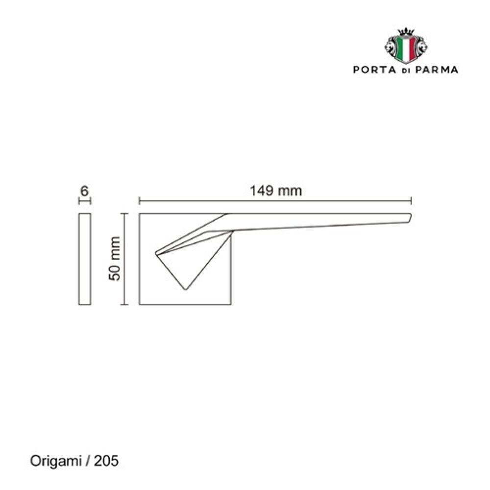 Ручка раздельная PORTA DI PARMA Origami SG мат. золото