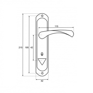 Ручки на планке VETTORE 42.323 AL L CP хром левая