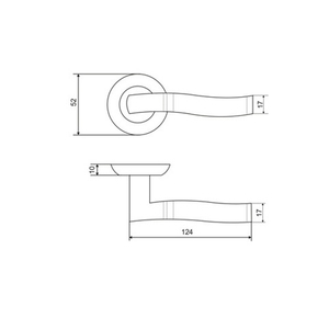 Ручка раздельная VETTORE R07.051 SN/CP мат.никель/хром
