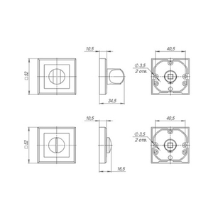 Ручка поворотная PUNTO BK6 QL SSC-16 сатин.хром /43731/