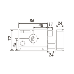 Замок накладной НОРА-М 11 черный никель